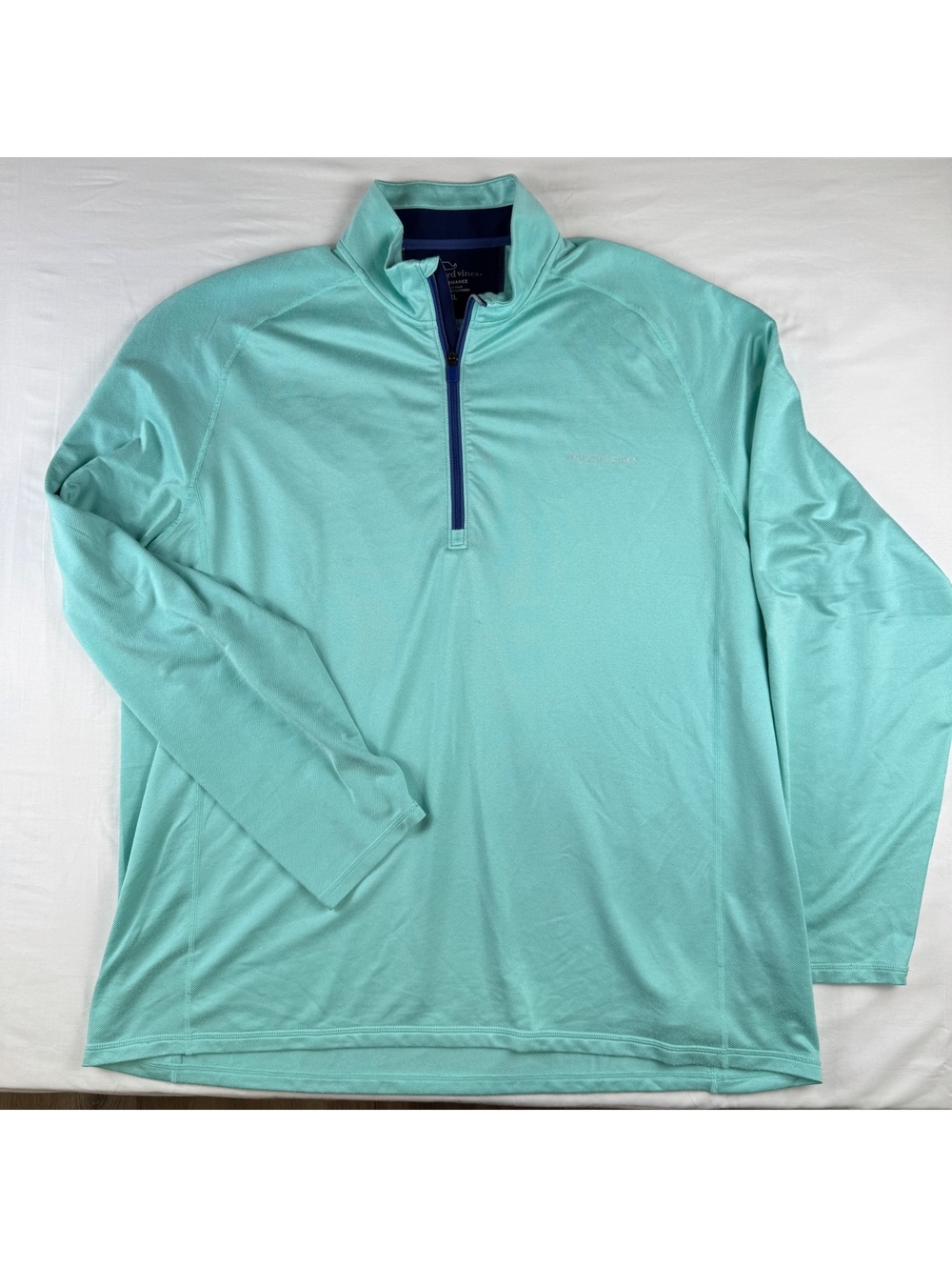 Vineyard Vines Performance Men's XXL Light Blue 1/4 Zip Pullover